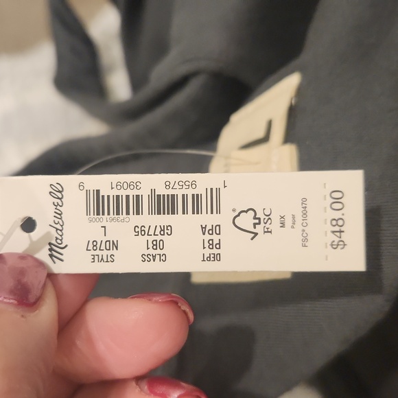 Hunter green Madewell "make weekends longer" bra top size L! - Picture 8 of 12